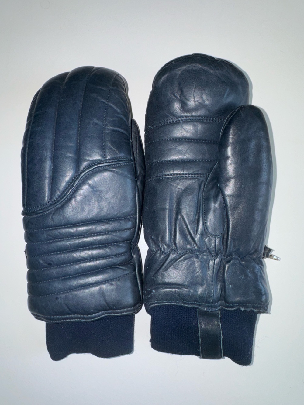 Gordini Ladies large Blue-
Leather Ski Mittens Winter
Skiing Snow Gloves